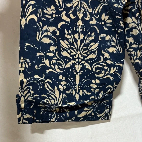 Catherines Navy and Cream Floral Damask Tunic - Picture 4 of 7